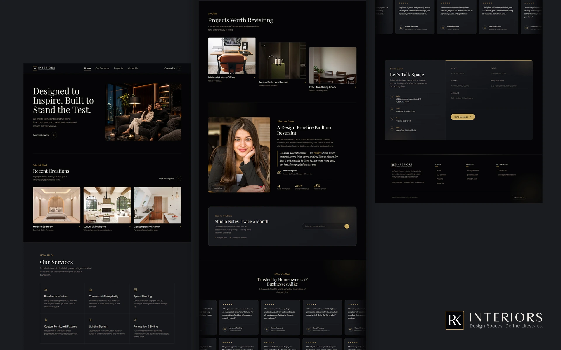Luxury Interior Design Landing Page
