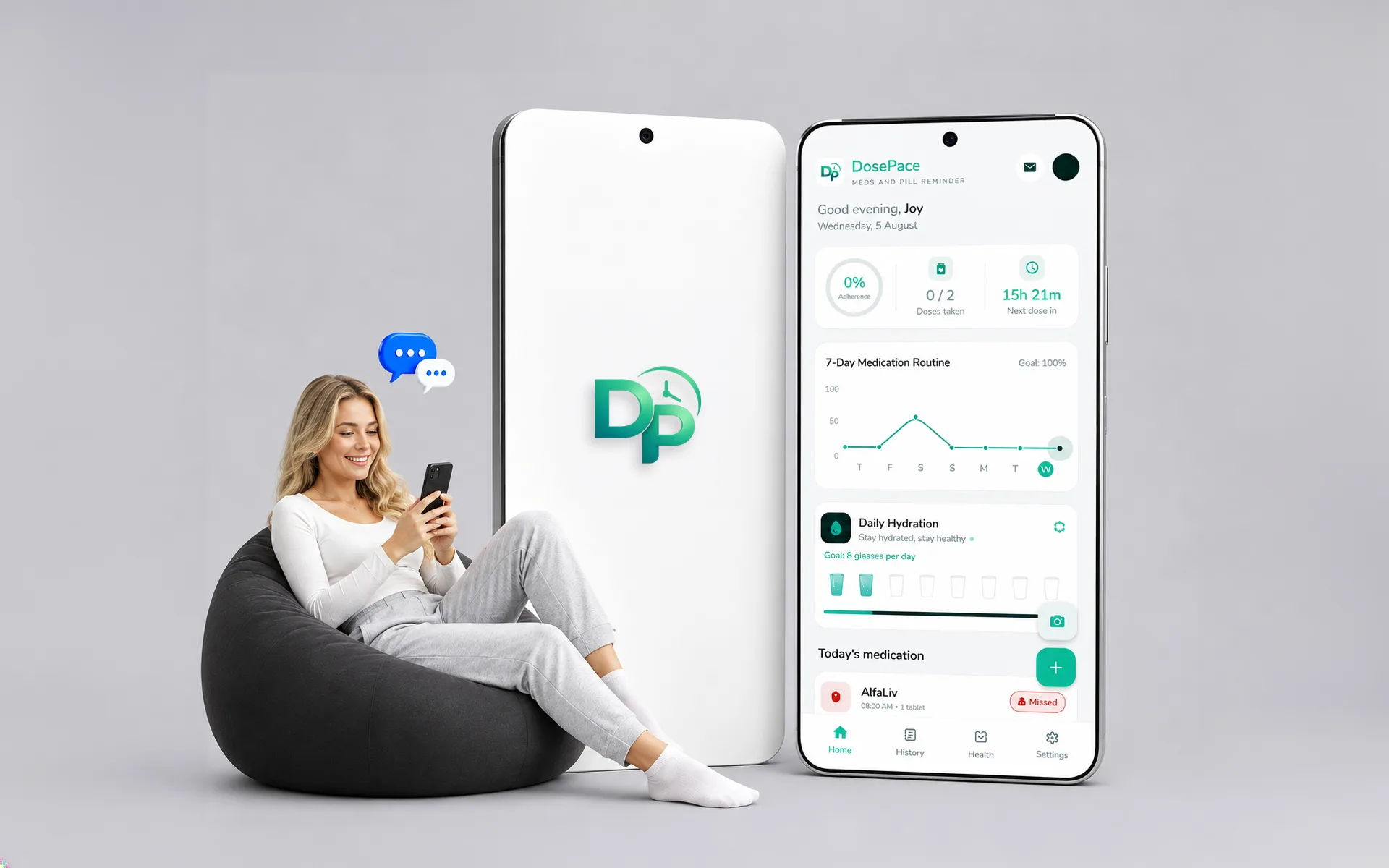 Meds and Pill Reminder App Desgin