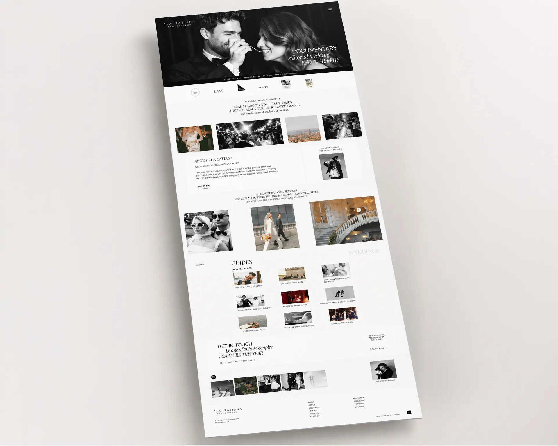Editorial Wedding Photography Website