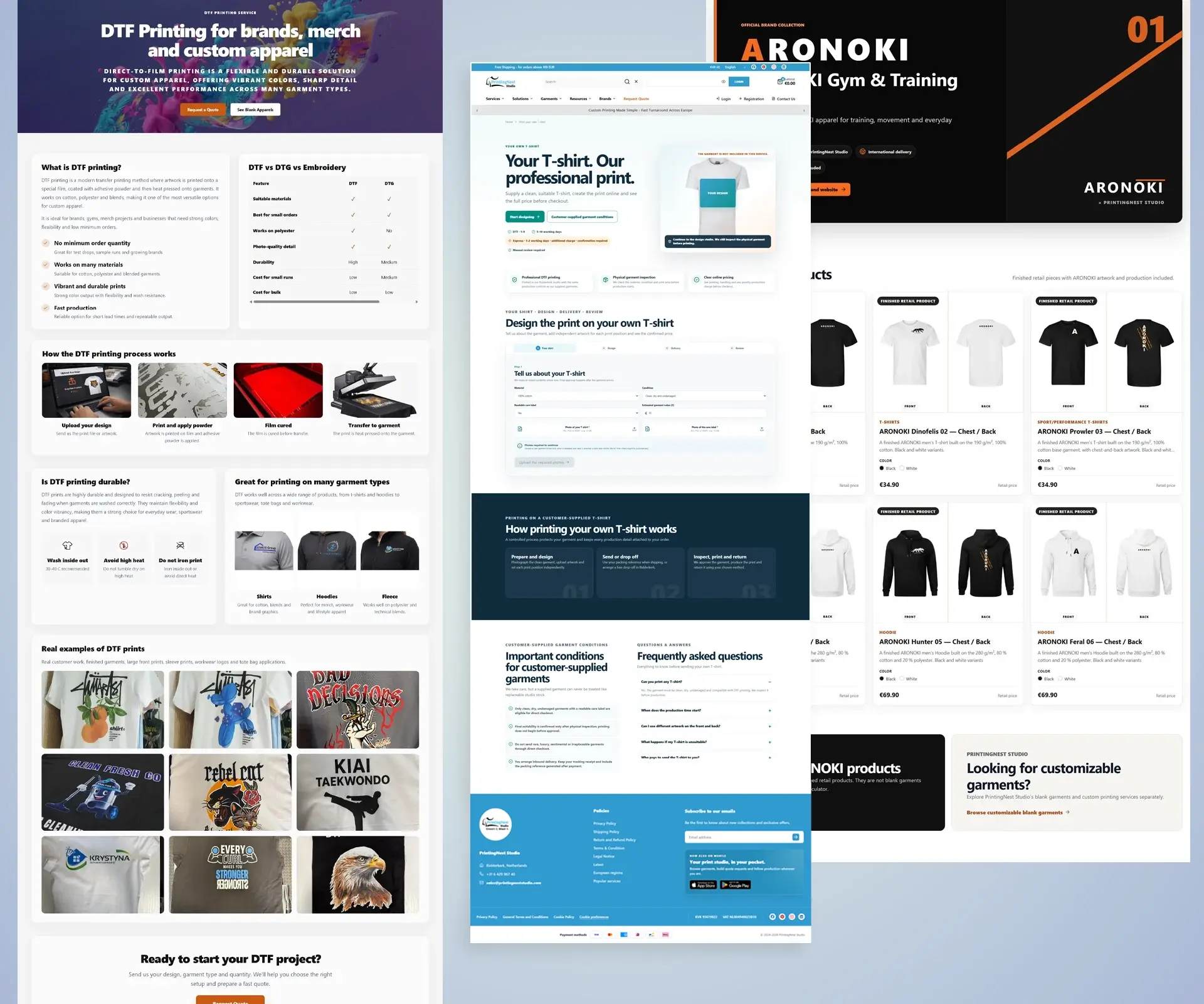 PNS | Custom Apparel & Printing Website Design